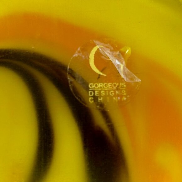 Gorgeous Designs blown glass bowl yellow red - Picture 9 of 9